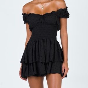 Princess Polly Black Off-Shoulder Dress